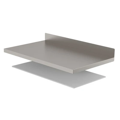 Metro SMW60 Smartlever 30" x 60" Work Surfaces (1) Stainless Steel Work Surfaces Overlay With Backsplash & Duraplast Base