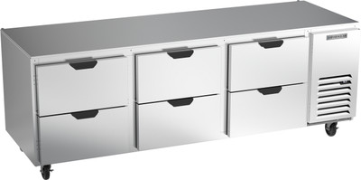 Beverage Air UCRD93AHC-6 93"W Three-Section Reach-In Undercounter Refrigerator
