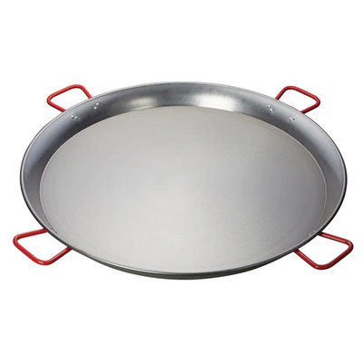 Winco CSPP-35 35-1/2" Dia. Carbon Steel Round Paella Pan