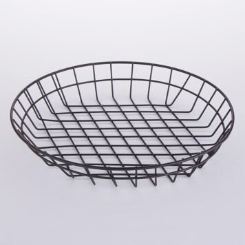 American Metalcraft WIB120 12" Metal Black Round Basket