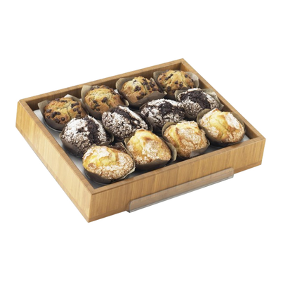 Cal-Mil 1339-60 16" W x 2" H Rectangle Bamboo Display Tray