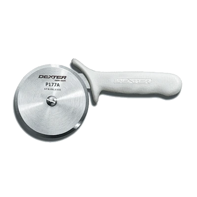 Dexter 18013 5" High Carbon Steel Pizza Cutter Polypropylene White Handle