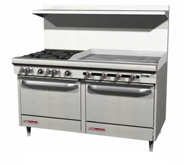 Southbend S60DD-3GL 60.75" Gas S-Series Restaurant Range - 246,000 BTU
