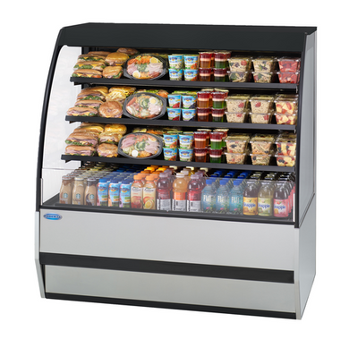 Federal Industries SSRPF5952 59" W Black Specialty Display Prepared Foods Merchandiser - 230 Volts