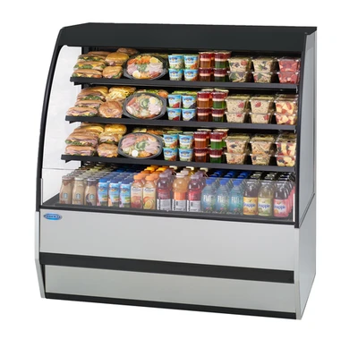 Federal Industries SSRPF5952 59" W Black Specialty Display Prepared Foods Merchandiser - 230 Volts