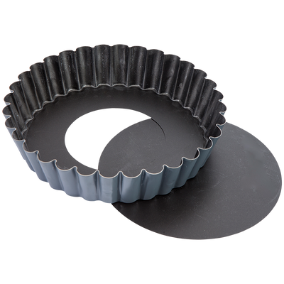 Matfer Bourgeat 331811 Exopan Sponge Cake Mold 4-3/4" Dia. x 3/4"H Round Removable Bottom Steel