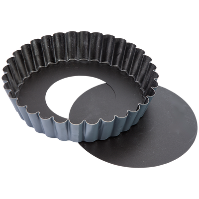 Matfer Bourgeat 331811 Exopan Sponge Cake Mold 4-3/4" Dia. x 3/4"H Round Removable Bottom Steel