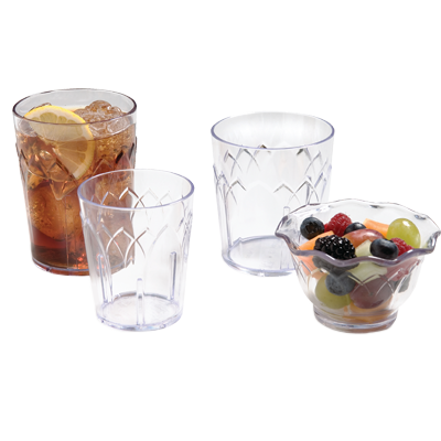 Dinex DXFT607 6 Oz. Clear SAN Plastic Fenwick Tumbler (72 Each Per Case)