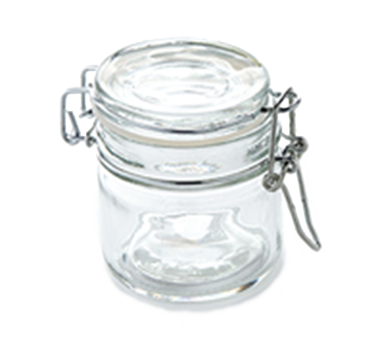 American Metalcraft HMMJ4 4 Oz. Clear Glass Mini Mason Jar