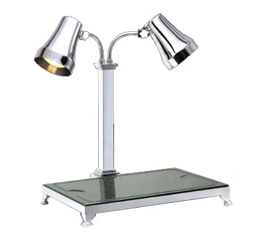 Spring USA 2793-5 dual heat lamp carving station with brushed finish - 120V