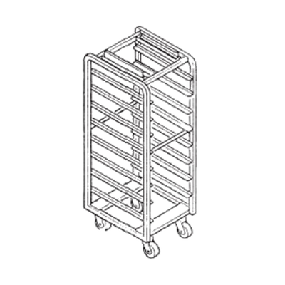 Baxter BDSRSB-12 12 Slides Stainless Steel Single End Load Rack