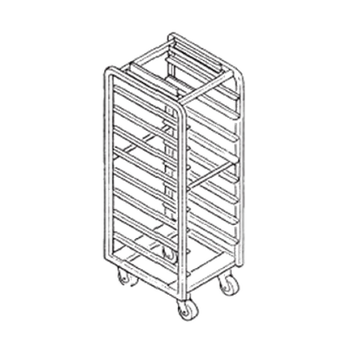 Baxter BDSRSB-12 12 Slides Stainless Steel Single End Load Rack
