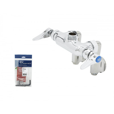 T&S Brass B-0342-LN Faucet splash mounted rigid base only 4" OC 1/2" IPS female with flange