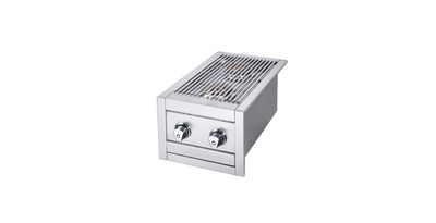 Crown Verity IBISB-NG Infinite Series Natural Gas Built-In Dual Side Burner with Cover and (2) 15,000 BTU Burners