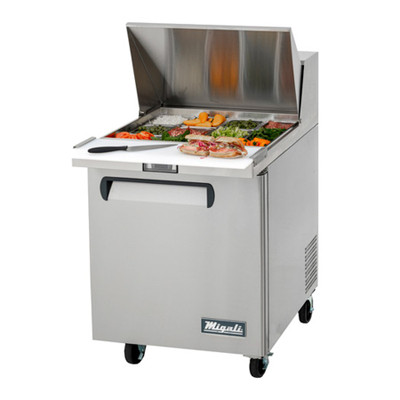 Migali C-SP27-12BT-HC 27.5" W One-Section One Door Competitor Series Refrigerated Counter/Big Top Sandwich Prep Table