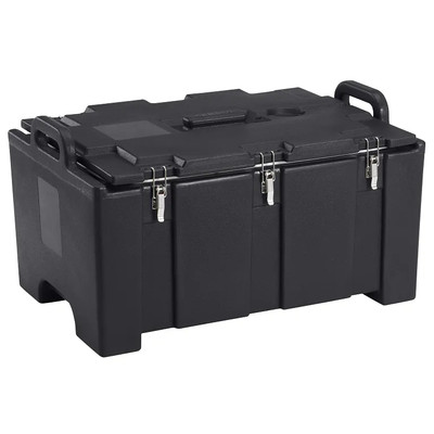 Cambro 100MPC110 40 Qt. Black Polyethylene Top Loading Camcarrier