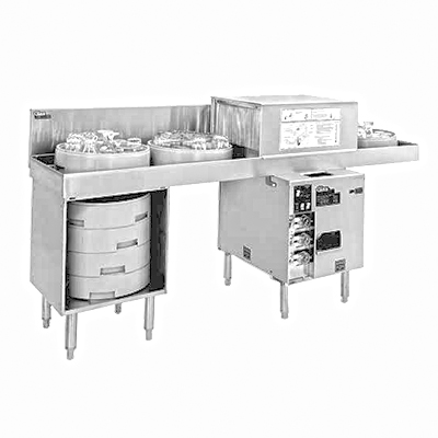 Glastender GT-18+2-78R Low Temp Glass Washer Glasswasher Station side-to-side pass-thru 78"W x 24"D 18"W Glasswasher