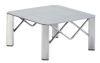 Cal-Mil 3417-5 10"W x 10"D x 5"H Square Metal Industrial Riser