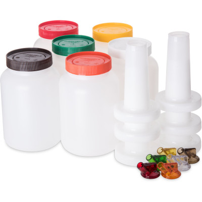 Carlisle PS701B00 64 Oz. Polyethylene Store 'N Pour Half-Gallon Complete