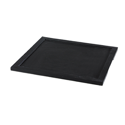 CAC China F-14W 14" L x 14" W Black Wood Square Fortune Tray (6 Each Per Case)
