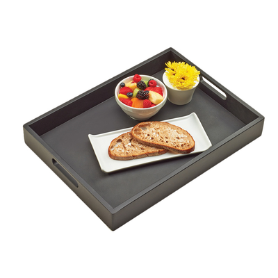 Cal-Mil 3559-1-96 19"W x 2.5"H Rectangle Bamboo Midnight Bamboo Room Service Tray
