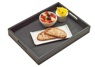 Cal-Mil 3559-1-96 19"W x 2.5"H Rectangle Bamboo Midnight Bamboo Room Service Tray