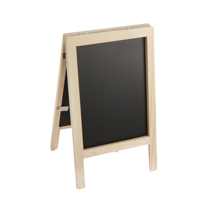 American Metalcraft SBSBMNI Mini Tabletop Sandwich Board Black Plain 6&quot; W