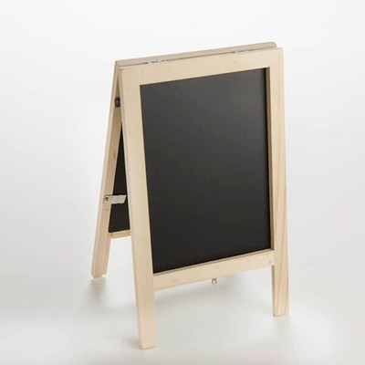 American Metalcraft SBSBMNI Mini Tabletop Sandwich Board Black Plain 6" W