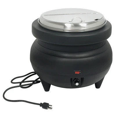 Admiral Craft SK-500W 11.4 Qt. Stainless Steel Insert &amp; Lid 15.75" Dia. Soup Kettle - 4 Amps