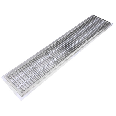 IMC Teddy SFT-1248-SG SFT 12" x 48" Stainless Steel Shallow Floor Trough with Subway Grating