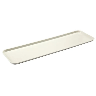 Cambro 830MT148 8-7/16" x 30" x 3/4" White Rectangular Fiberglass Market Display Tray - 12/Case