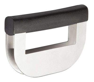 Winco KCC-2 6-9/10"L x 4-3/5"W x 1"H Double Blade Black Polypropylene Handle Chopping Knife