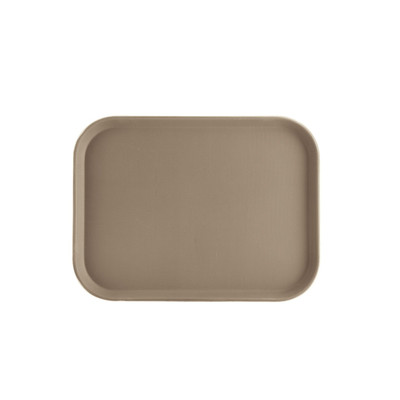 CAC China FGTD-1216BN 16" L x 12" W Fiberglass Brown Rectangle Tray
