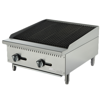 Migali C-RB24 24" Natural Gas Countertop Charbroiler - 70,000 BTU