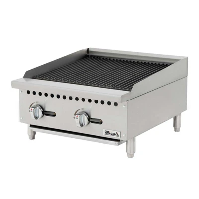 Migali C-RB24 24" Natural Gas Countertop Charbroiler - 70,000 BTU