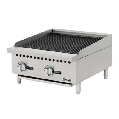 Migali C-RB24 24" Natural Gas Countertop Charbroiler - 70,000 BTU