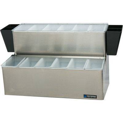 San Jamar B6766L EZ-Chill Garnish Center 20-7/8"