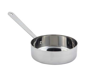 Bon Chef 60033 Serving Side Pan 11 Oz. 4.75" Dia. x 1.5" H 4.5" Side Handle Round Stainless Steel