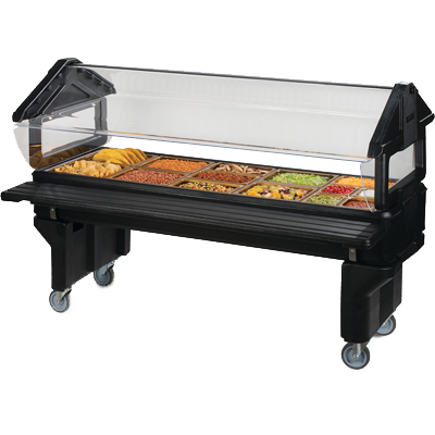 Carlisle 660803 72-1/4"W Black SixStar Youth Portable Food Bar