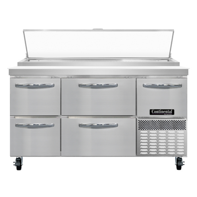 Continental Refrigeration PA60N-D 60" Pizza Prep Table