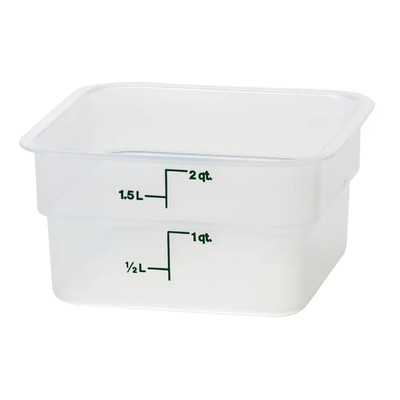 Cambro 2SFSPP190 2 qt. Translucent Square CamSquare Food Container