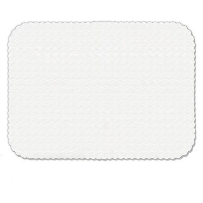 Dinex DX5999M00102 13-5/8" White Round Scalloped Edge Tray Liner