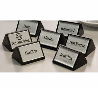 American Metalcraft SIGNR6 3" W Black Wooden Block Reserved Sign Triangular