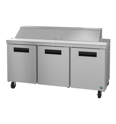 Hoshizaki SR72B-18 72" W Three-Section Three Door Reach-In Steelheart Series Sandwich Top Refrigerator