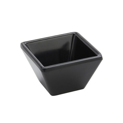 American Metalcraft MELSCB51 1 Oz. Plastic Black Square Sauce Cup