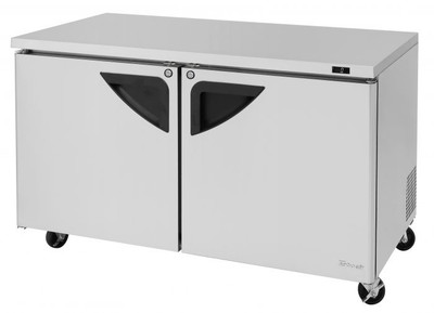 Turbo Air TUF-60SD-N 60.25"W Two-Section Super Deluxe Series Undercounter Freezer