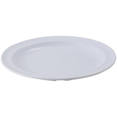 Winco MMPR-9W
 9"
 Plastic
 White
 Round
 Plate
 4 Dozen (Contains 1 Dozen)