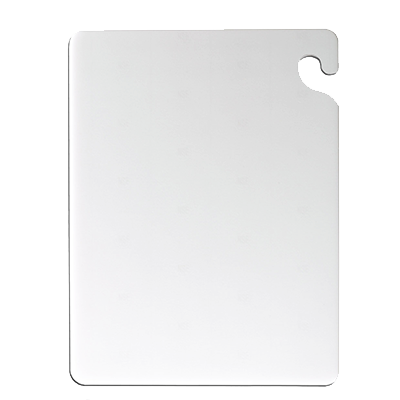 San Jamar CB101212WH 10" x 12" x 1/2" White Co-Polymer Cut-N-Carry Cutting Board