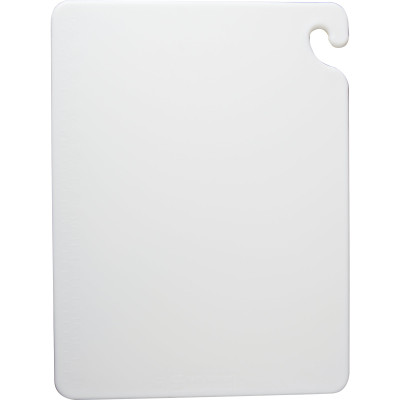 San Jamar CB101212WH 10" x 12" x 1/2" White Co-Polymer Cut-N-Carry Cutting Board