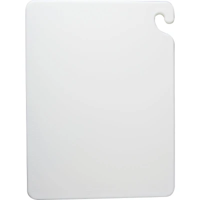 San Jamar CB101212WH 10" x 12" x 1/2" White Co-Polymer Cut-N-Carry Cutting Board